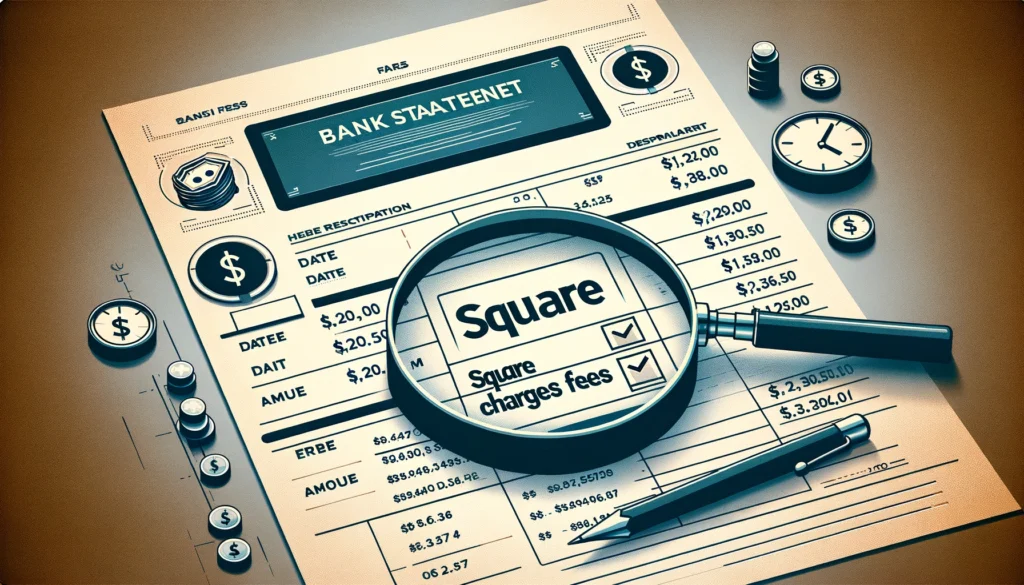 What does square charges fees mean on bank statements