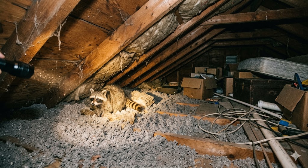 Hidden Guests (Raccoon in Attic)