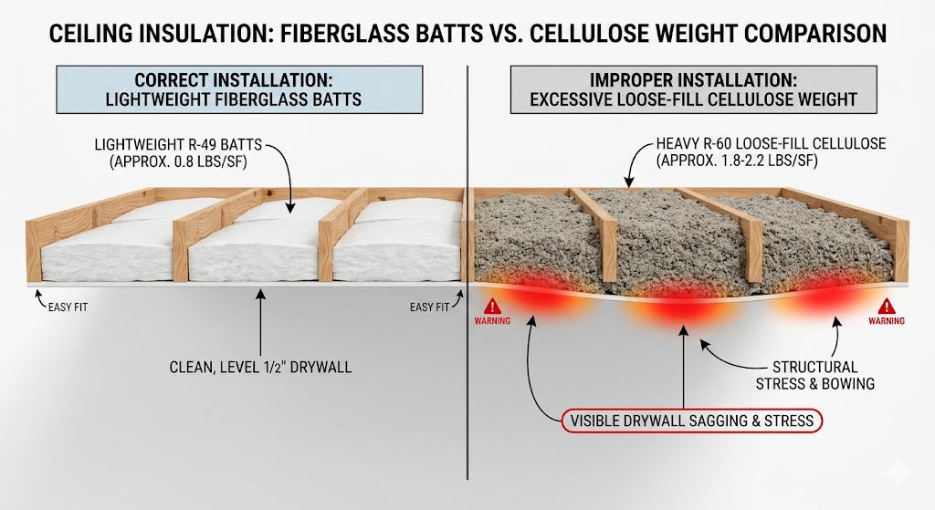 Is your attic ceiling strong enough for the weight of cellulose