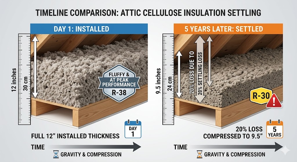 Why does cellulose lose 20% of its power over time